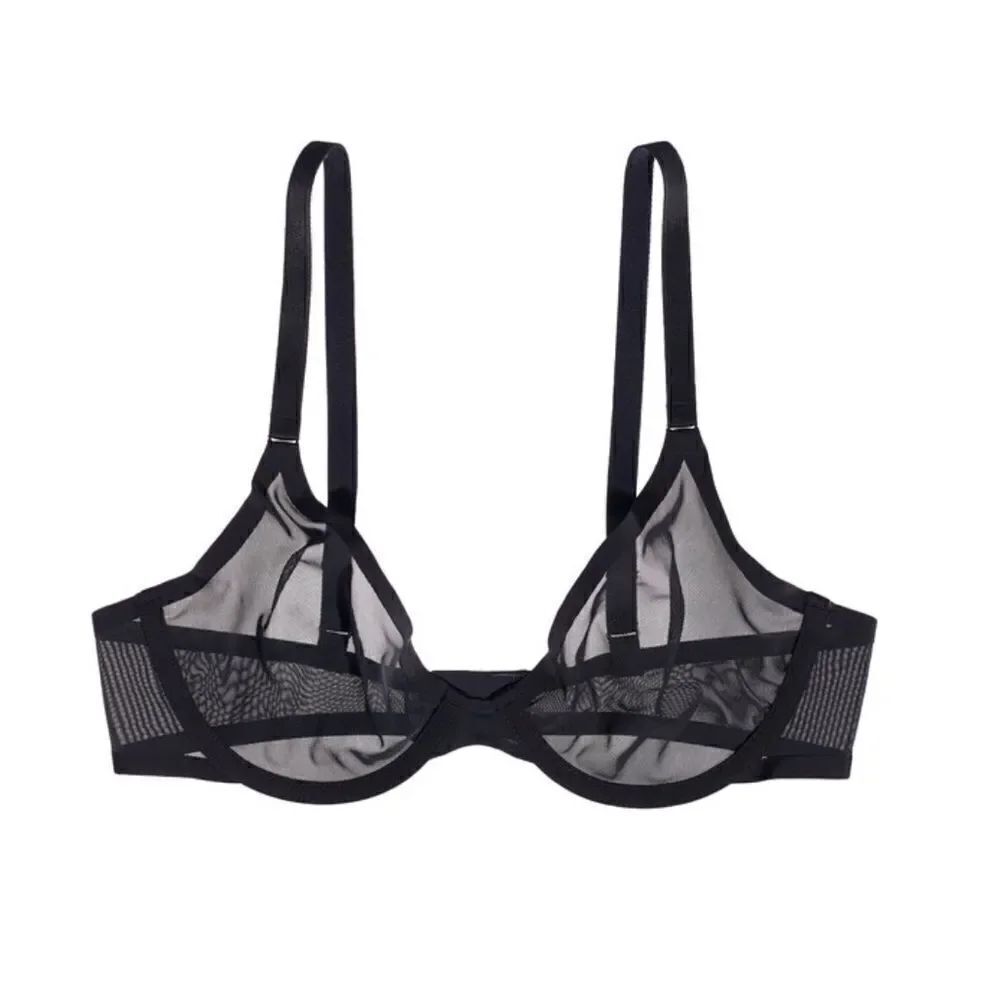 CUUP Plunge Bra Mesh Black 32A